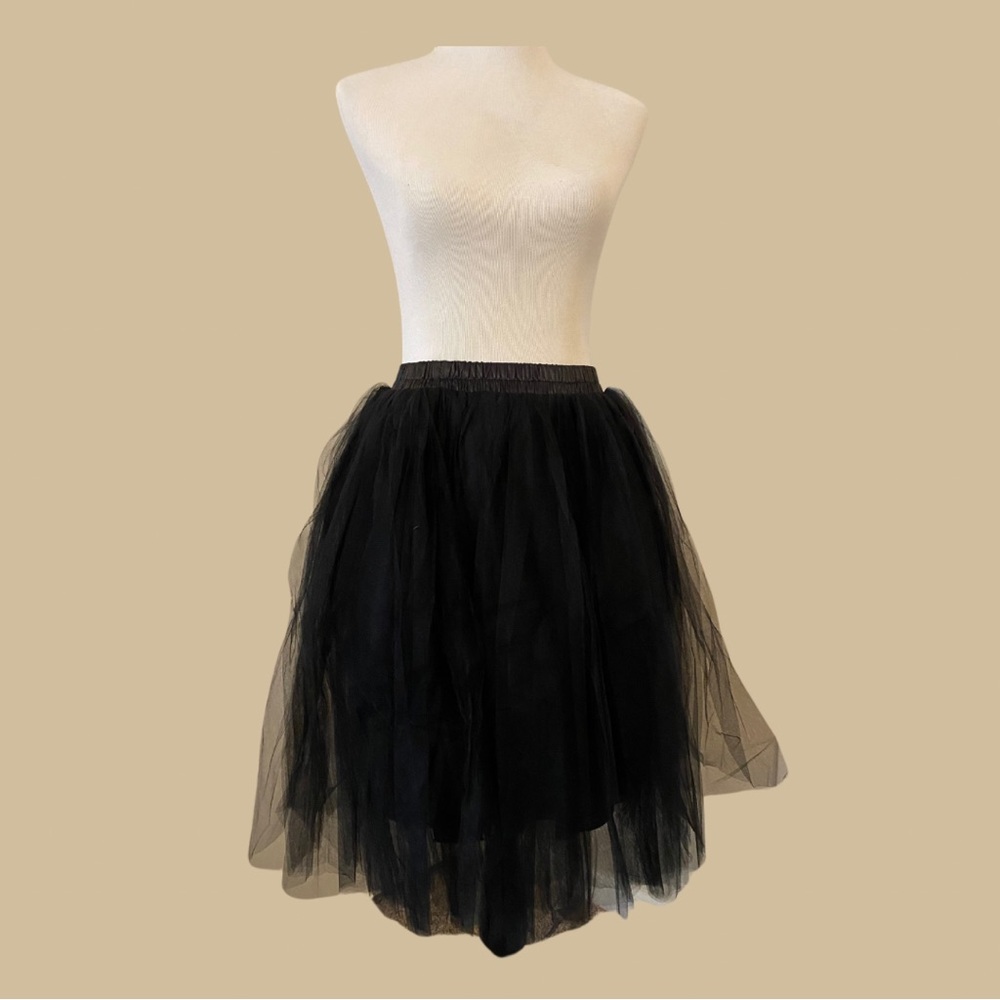 NWT ✨ Women's High Waist Pleated A Line Midi/Knee Length Tutu Tulle Skirt